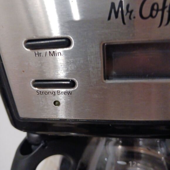 Mr. Coffee 12-Cup Programmable & Clock Coffee Maker Stainless Steel & Black used - Picture 4 of 7